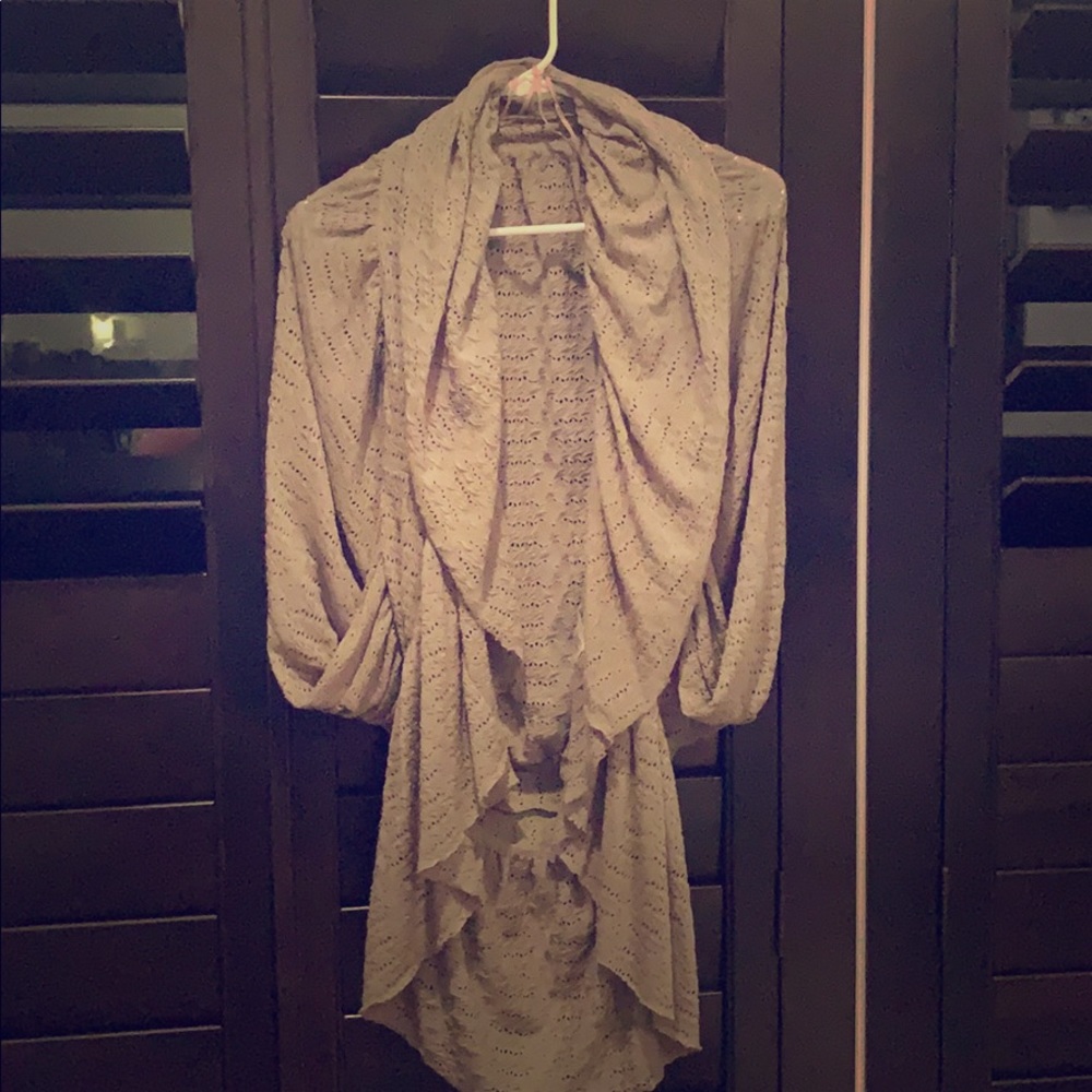Chic, olive green shrug.